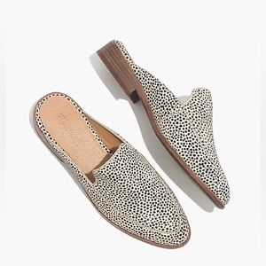 Madewell Frances Loafer Mule in Spotted Calf Hair